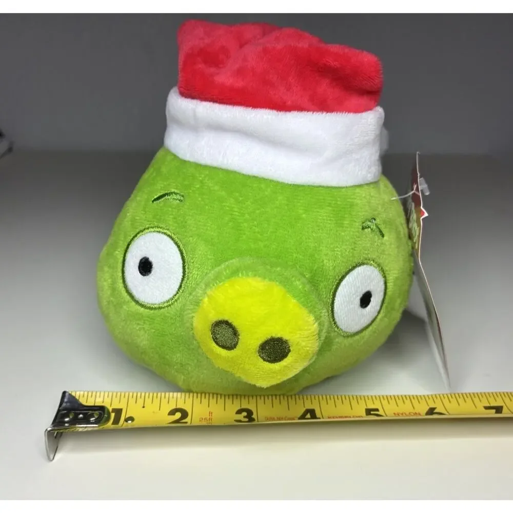 Angry Birds Santa Hat Pig Plush 5” Christmas 2025 Toy Factory New With Bent Tags